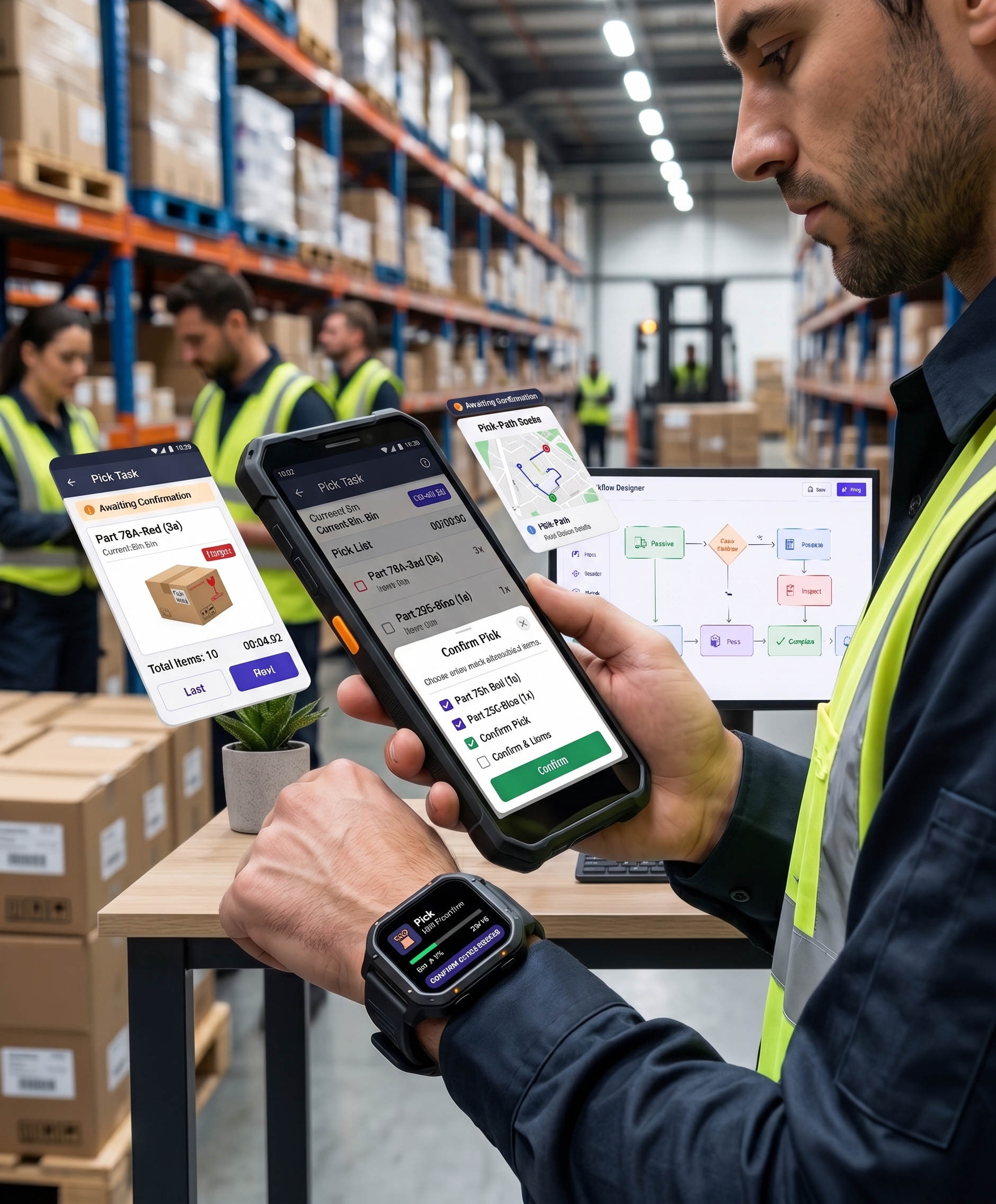 Workflow Designer - No-code visual workflow builder deployed to Android devices