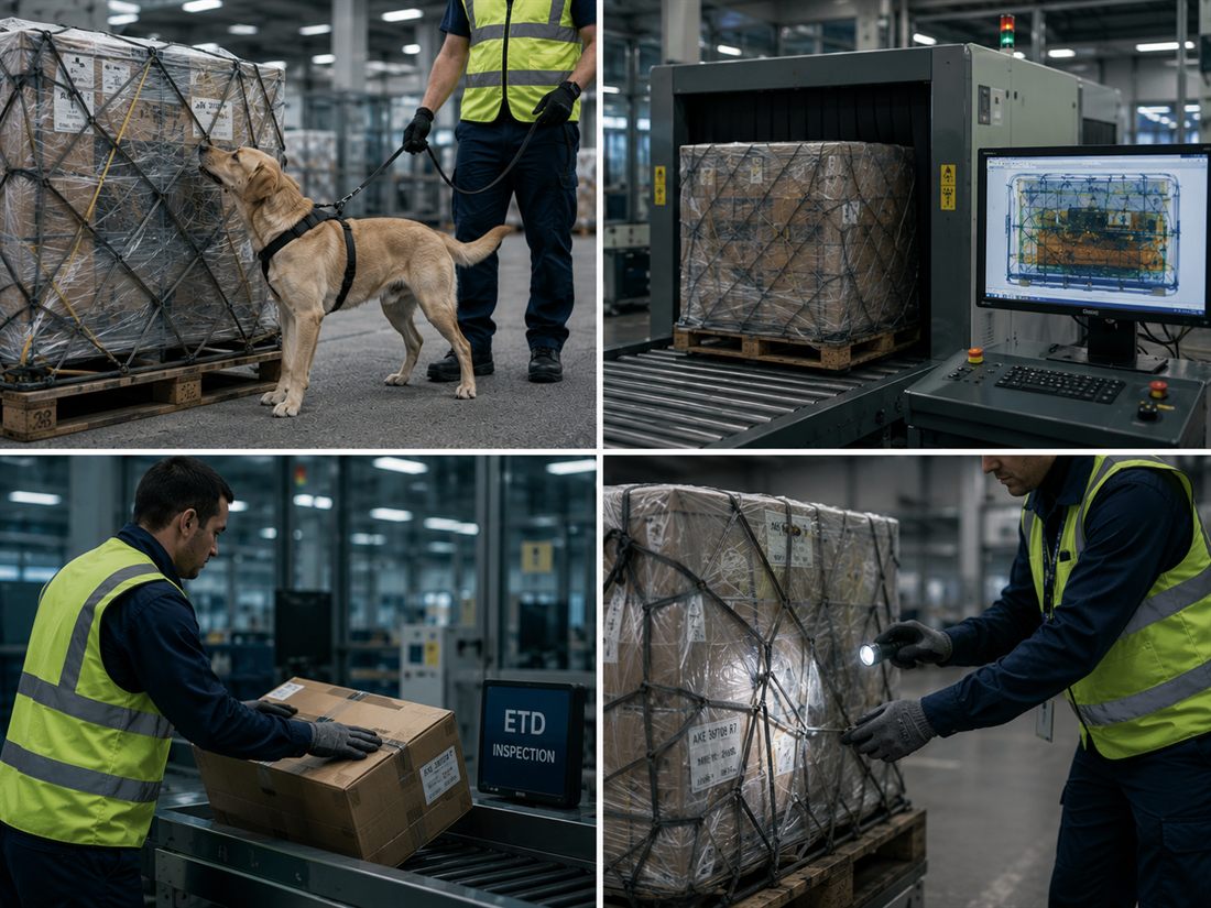 Cargo Screening Companies - K9 detection, X-ray scanning, ETD inspection and physical inspection of air cargo pallets