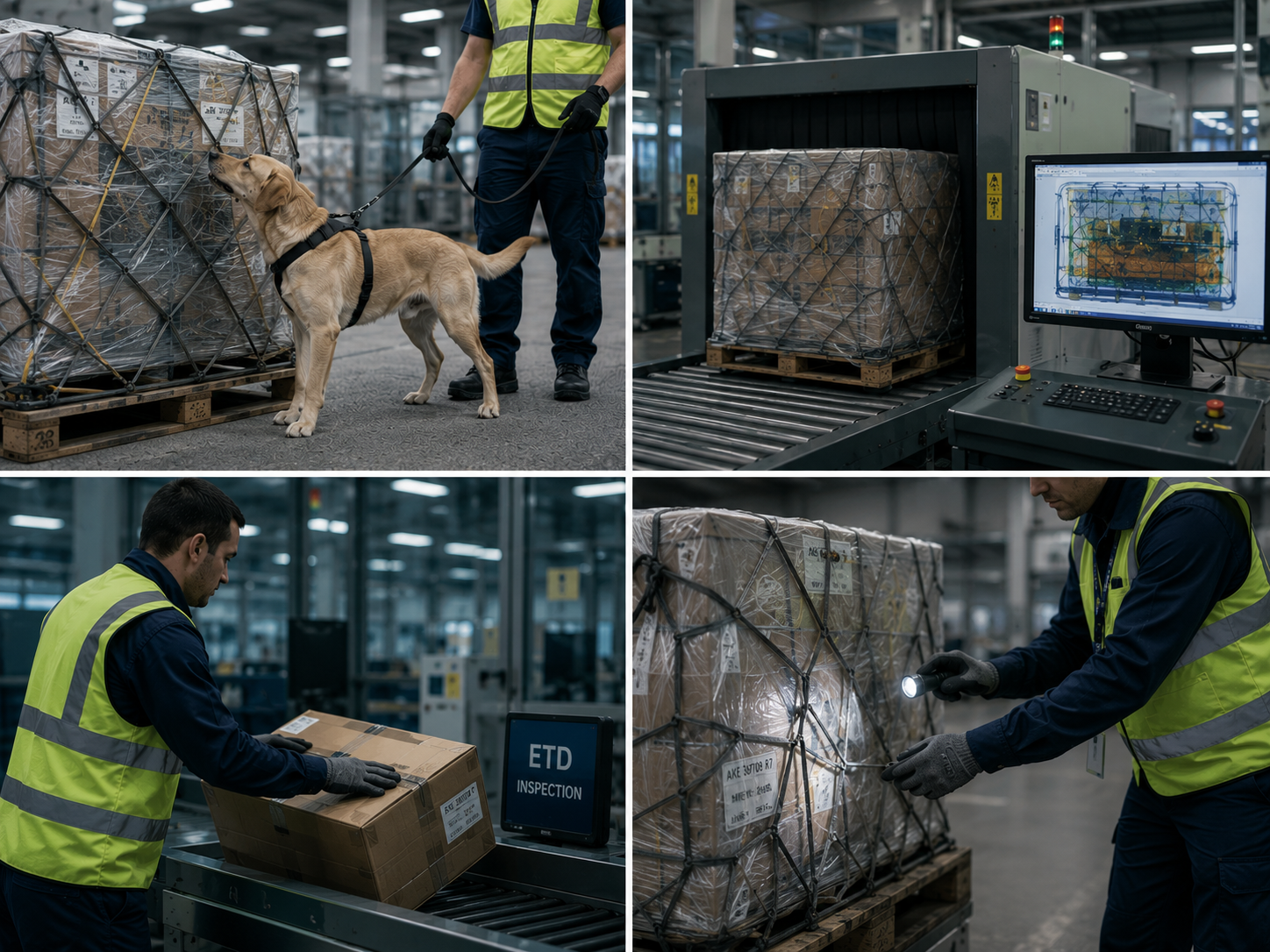 Cargo Screening Companies - K9 detection, X-ray scanning, ETD inspection and physical inspection of air cargo pallets