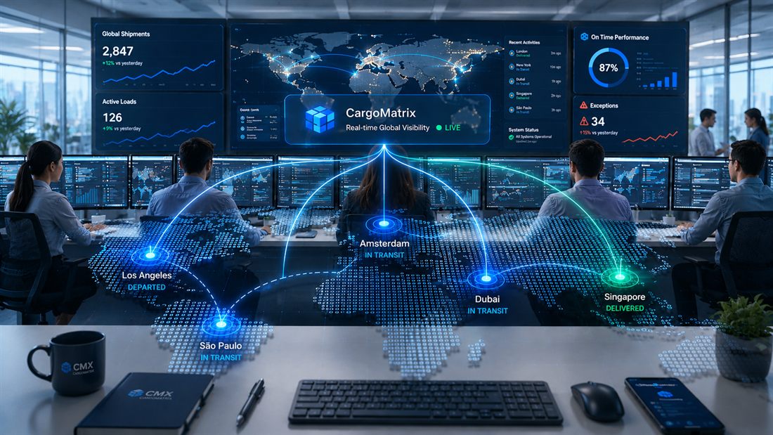 Freight Forwarders - CargoMatrix real-time global shipment visibility across Los Angeles, Sao Paulo, Amsterdam, Dubai and Singapore